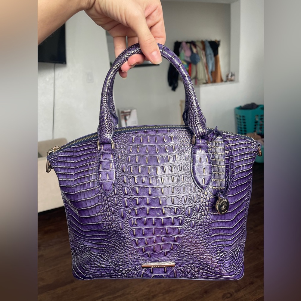 Brahmin Violet Duxbury with gold accent